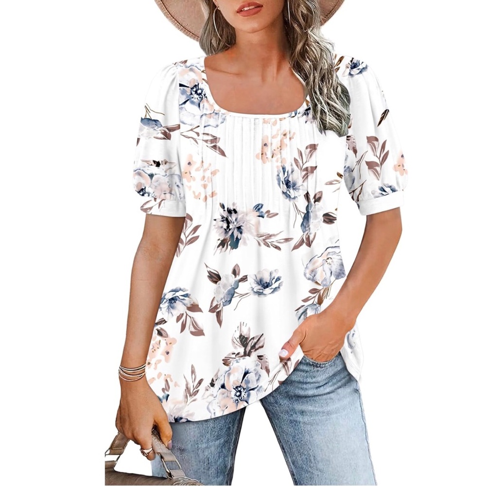 WNEEDU WOMEN SHORT SLEEVE TOP